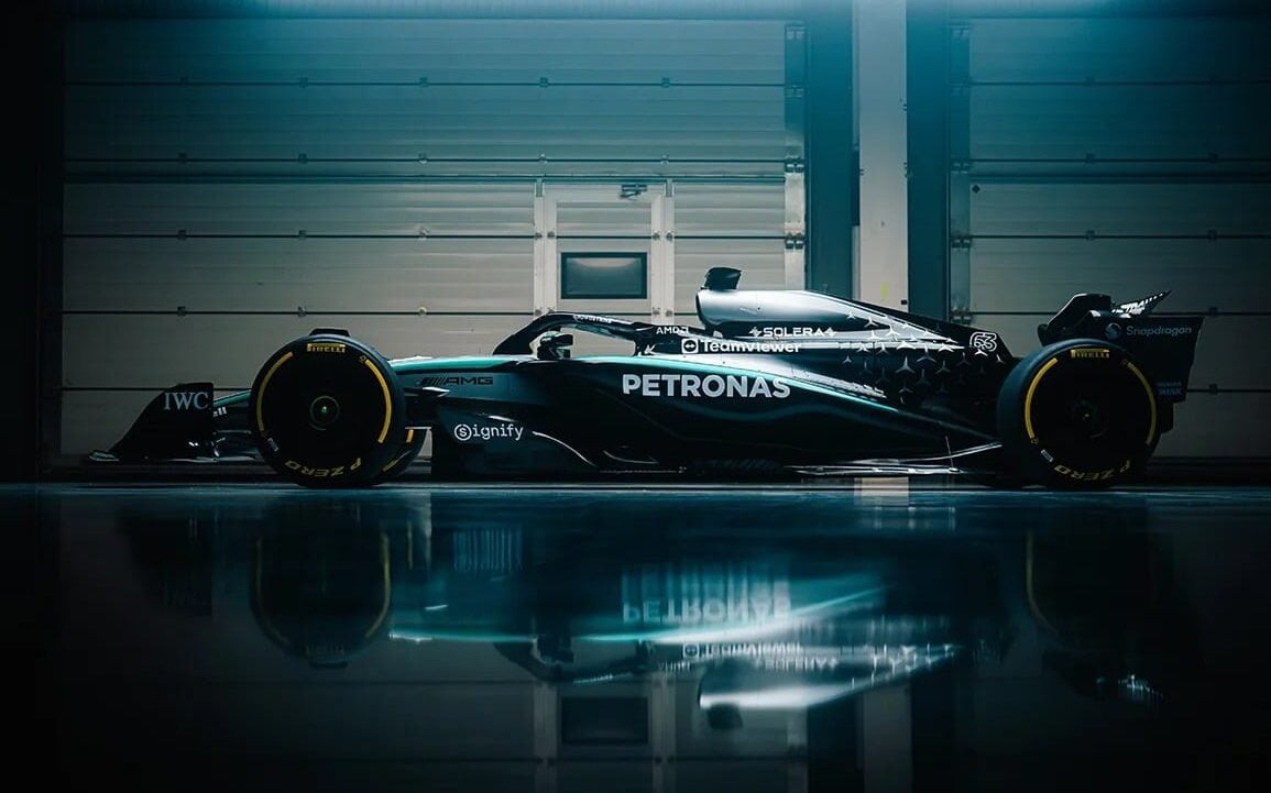 Novo carro da Mercedes para a F1 2025 (Foto: Divulgação/Mercedes)