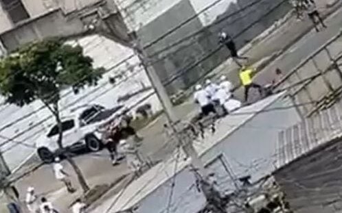 Briga entre torcedores de Cruzeiro e Atlético-MG ocorreu pela manhã desde domingo (9) (Foto: Reprodução Redes Sociais)