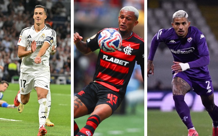 Lance! lista opções de substitutos para Wesley no Flamengo (Fotos: Javier Soriano/AFP | Gilvan de Souza/Flamengo | Reprodução/Instagram)