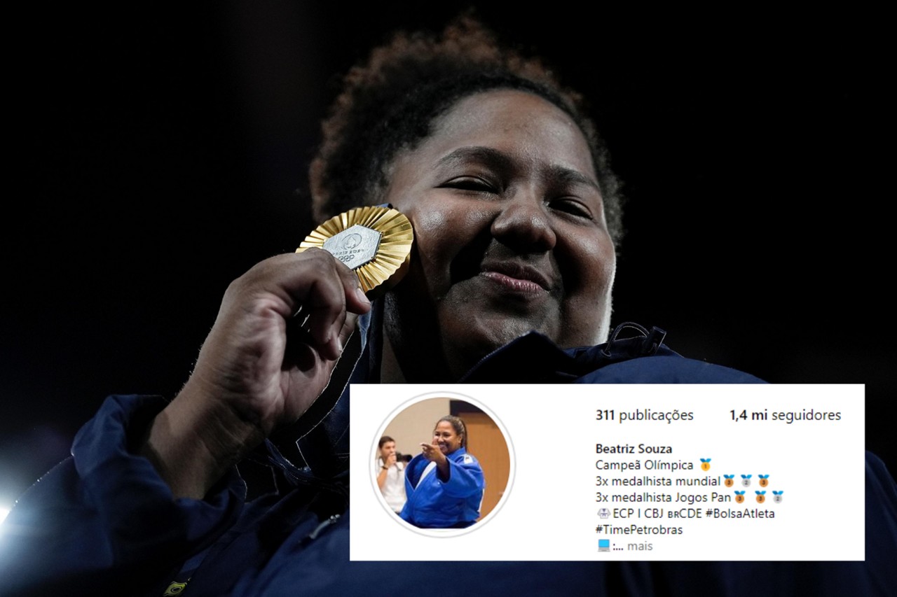 Beatriz Souza, campeã olímpica no judô, bate um milhão de seguidores após medalha de ouro