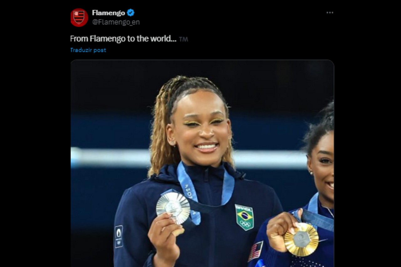 Flamengo volta a cortar ginasta em foto postada nas redes sociais; desta vez, 'sobrou' para Simone Biles