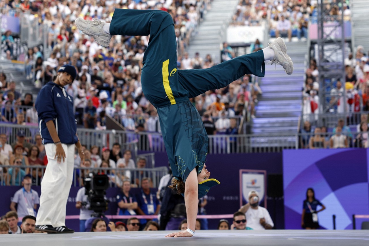 A b-girl Raygun, da Austrália, virou meme durante a Olimpíada de Paris-2024