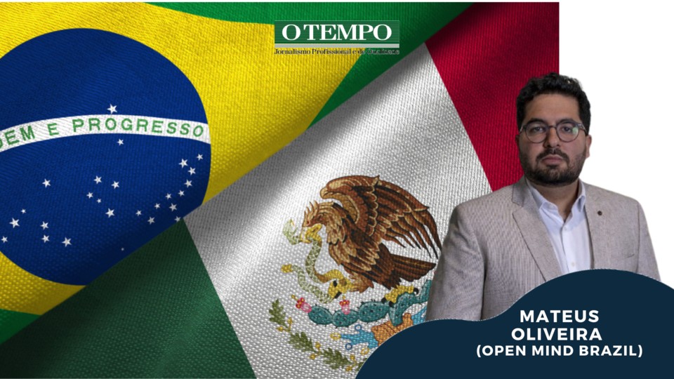 Bandeiras de Brasil e México