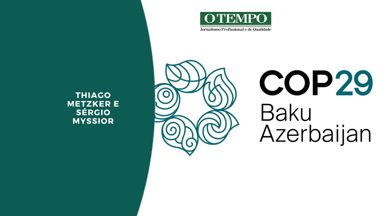 Logo da conferência climática da ONU COP29 em Baku, no Azerbaijão