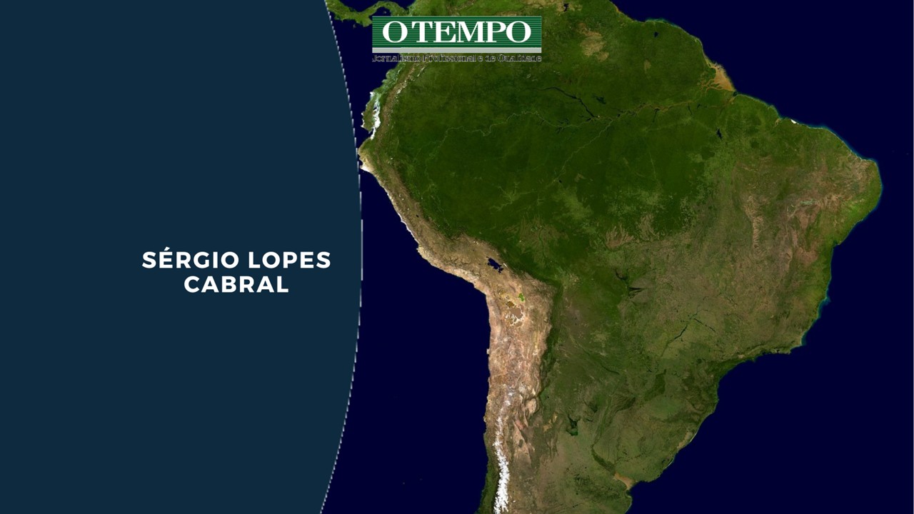 Vista aérea do Brasil para geolocalização
