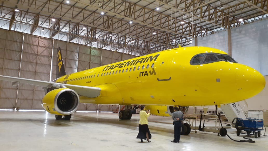 Itapemirim Transportes Aéreos (ITA) adota as cores da empresa e já se prepara para fazer o primeiro voo em Belo Horizonte