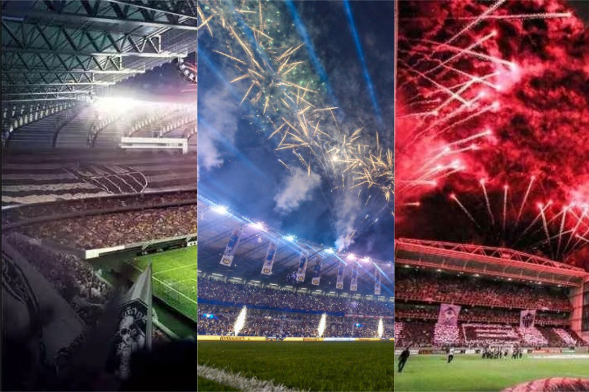 A futura Arena MRV, Mineirão e Independência: os estádios de Belo Horizonte