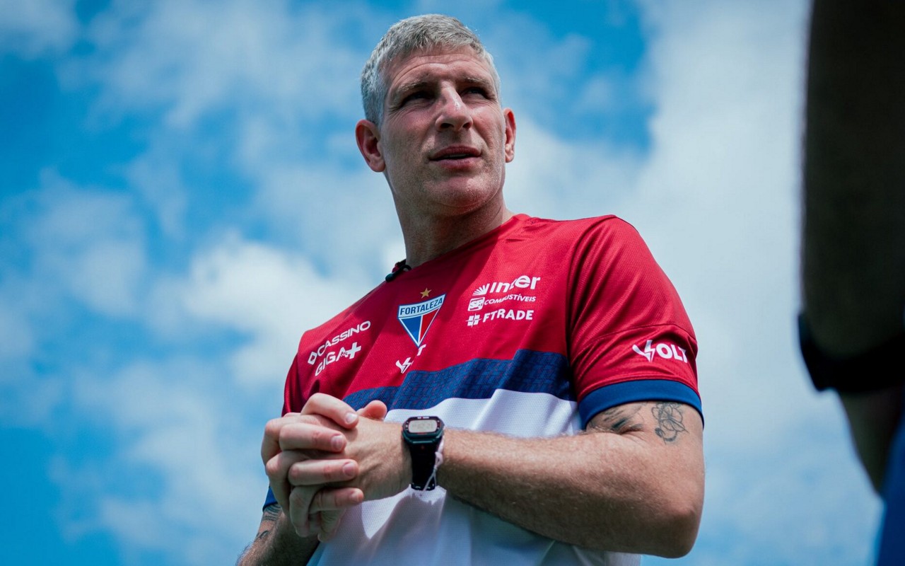 Martín Palermo, treinador do Fortaleza (Foto: Mateus Lotif/Fortaleza EC)