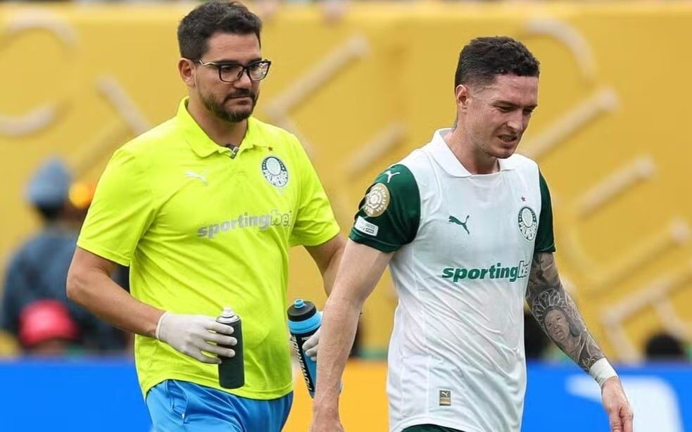 Aníbal Moreno foi substituído contra o Al Ahly e é dúvida contra o Inter Miami (Foto: Cesar Greco/Palmeiras)