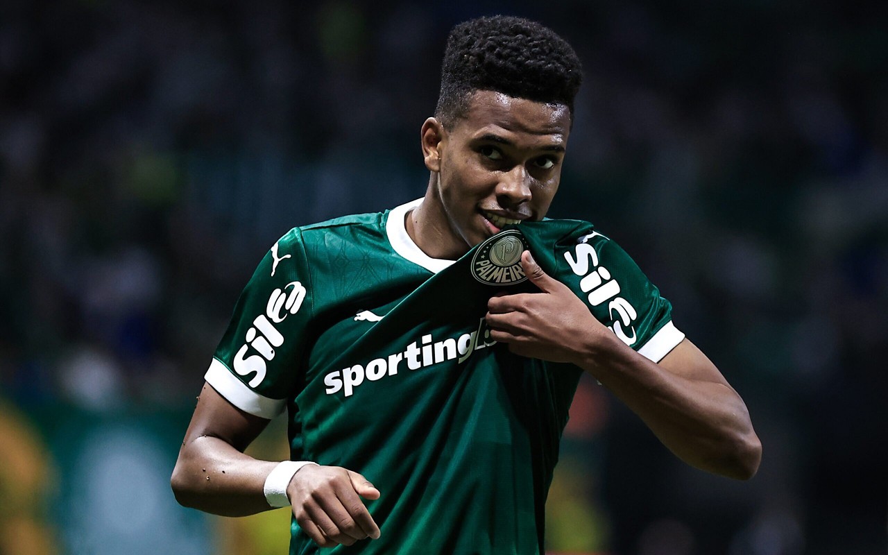 Estêvão, atacante do Palmeiras (Foto: Fabio Giannelli/AGIF