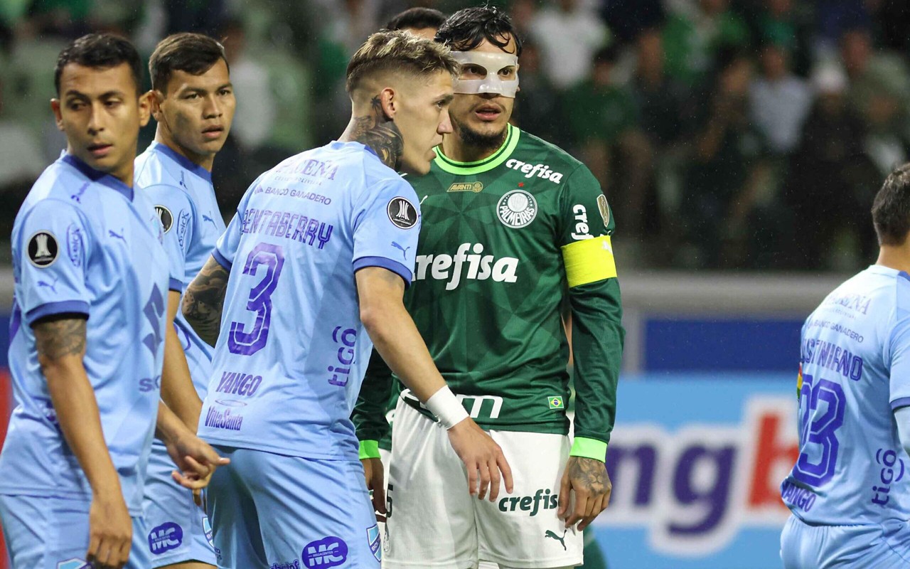 Palmeiras enfrentando o Bolívar no Allianz Parque pela Libertadores; brasileiros mantêm 100% de aproveitamento em casa. (Pera Photo Press/Pera Photo Press)