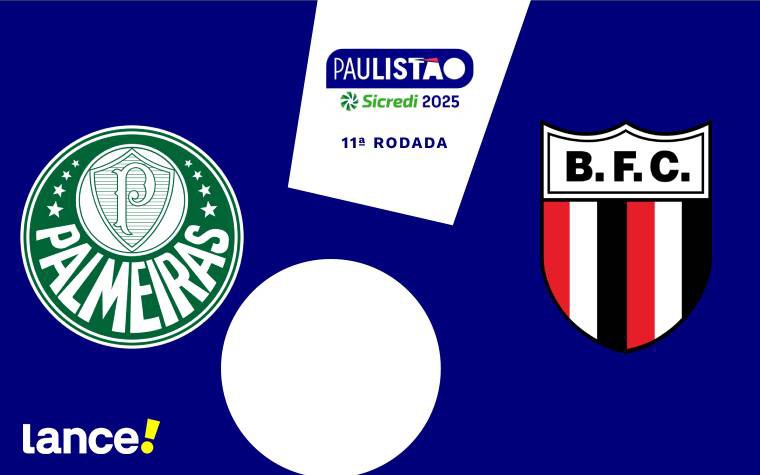 Palmeiras e Botafogo-SP se enfrentam pela 11ª rodada do Paulistão (Arte: Lance!)
