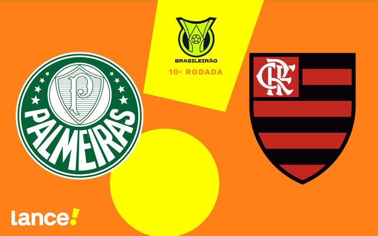 Palmeiras e Flamengo se enfrentam pela décima rodada do Brasileirão (Arte: Lance!)