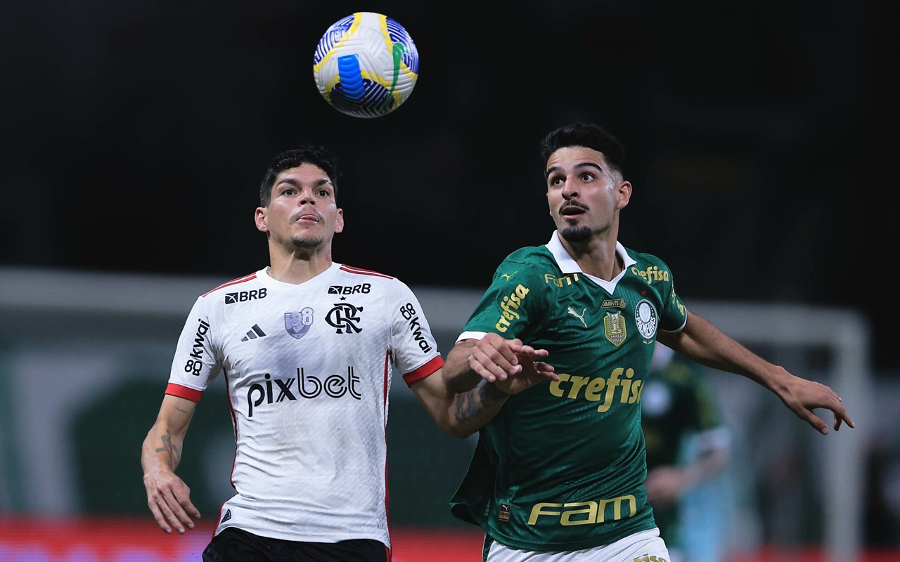 Flamengo e Palmeiras se enfrentam neste domingo (25) pela décima rodada do Brasileirão (Foto: Ettore Chiereguini/AGIF)