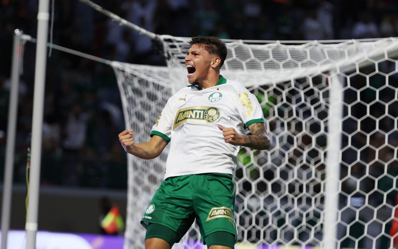 Erick Belé comemora gol pelo Palmeiras diante do Audax-SP pela Copinha 2025 (Foto: Fabio Menotti/Palmeiras)
