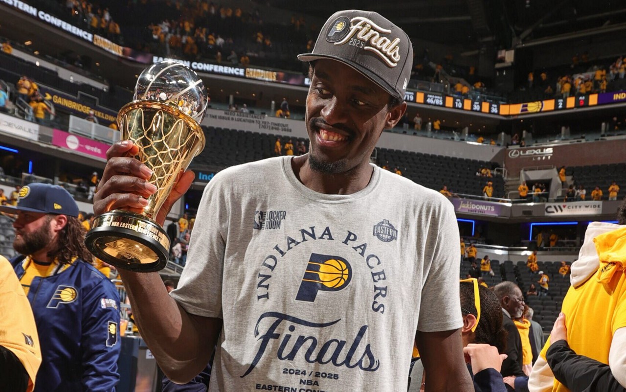 Pascal Siakam, do Pacers, foi eleito o MVP das finais do Leste (Foto: Nathaniel S. Butler/NBAE via Getty Images/AFP)