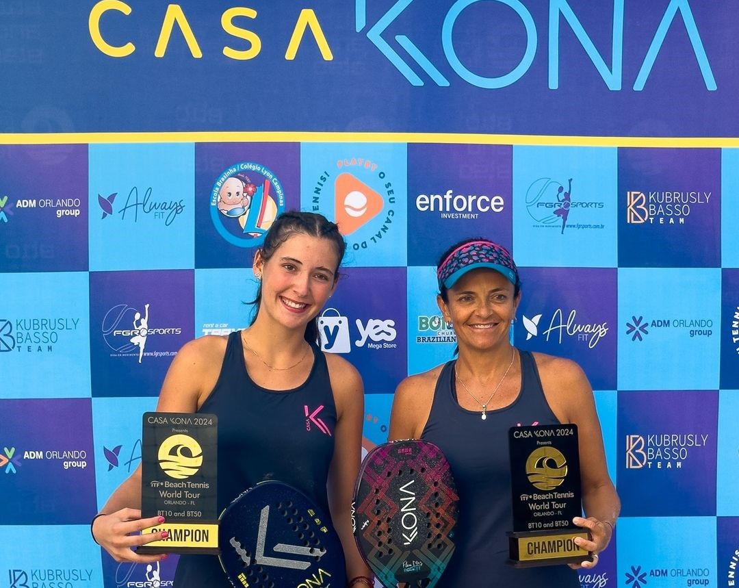 Manuela “Manu” Pacheco, 16 anos e princesa do “beach tennis”, saiu de Arraial D’Ajuda, Bahia, para vencer o “BT 50”, em Orlando, EUA, ao lado da atleta Flávia Muniz