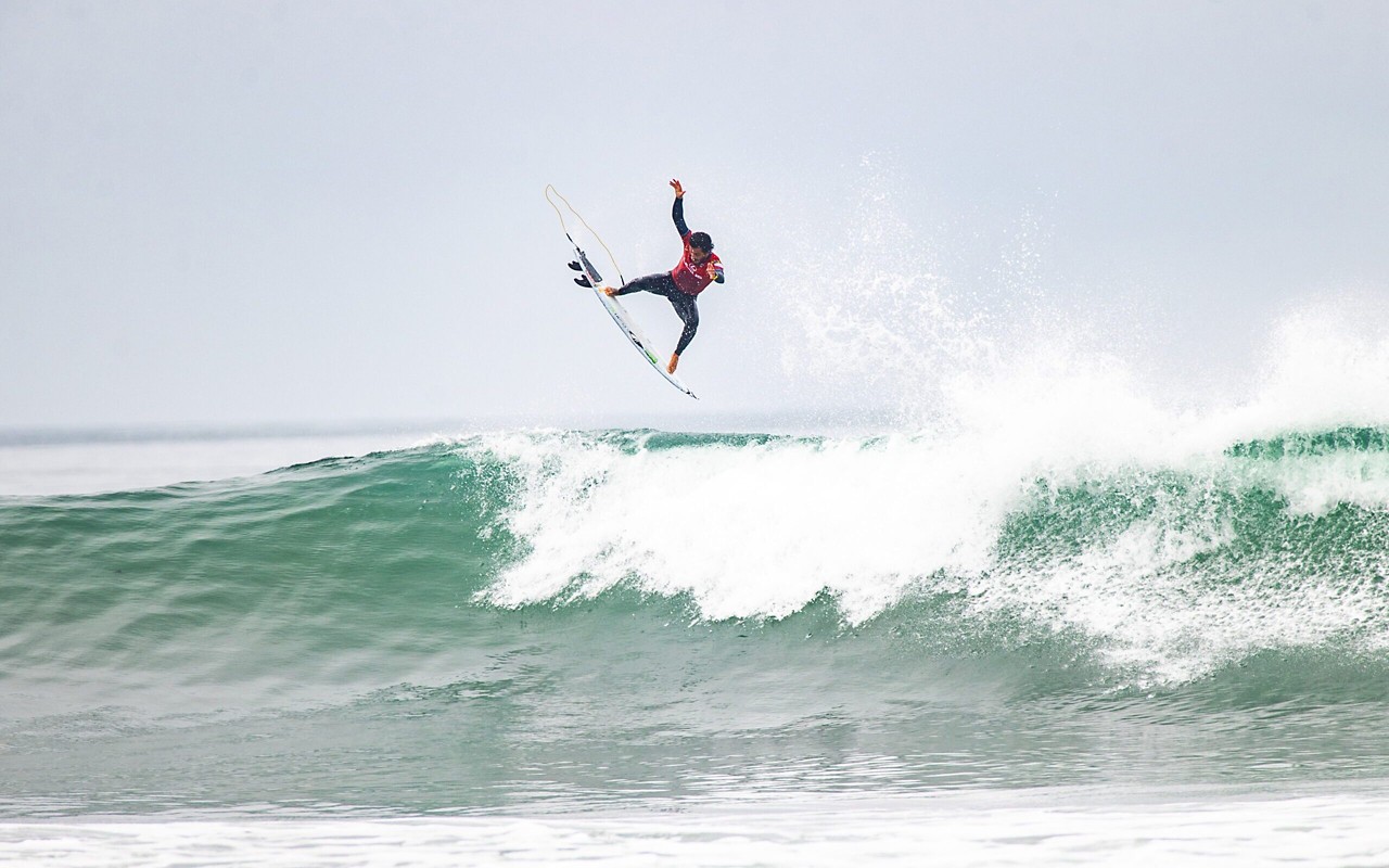 Filipe Toledo caiu nas oitavas em Trestles (Foto: Emma Sharon/ WSL)