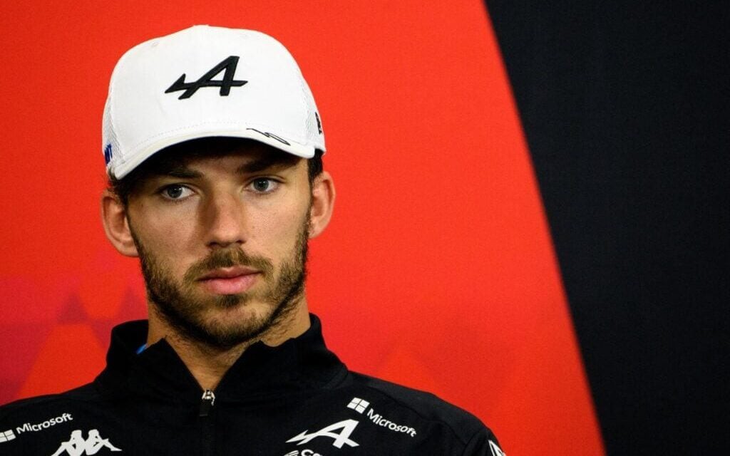 Pierre Gasly durante o Grande Prêmio da França de 2022, defendendo a Alpine na Fórmula 1. (AFP)