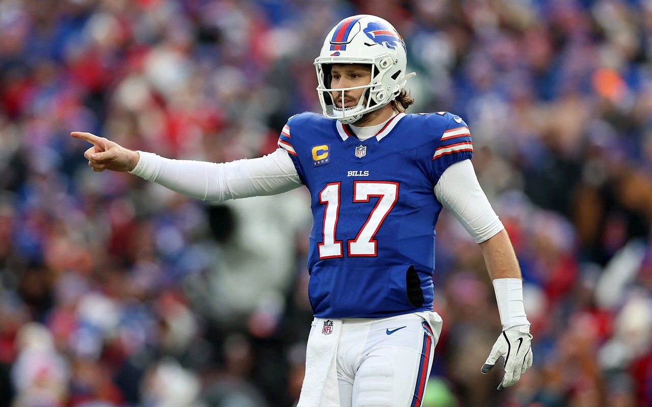 Josh Allen em ação pelo Buffalo Bills (Foto: ELSA /AFP)