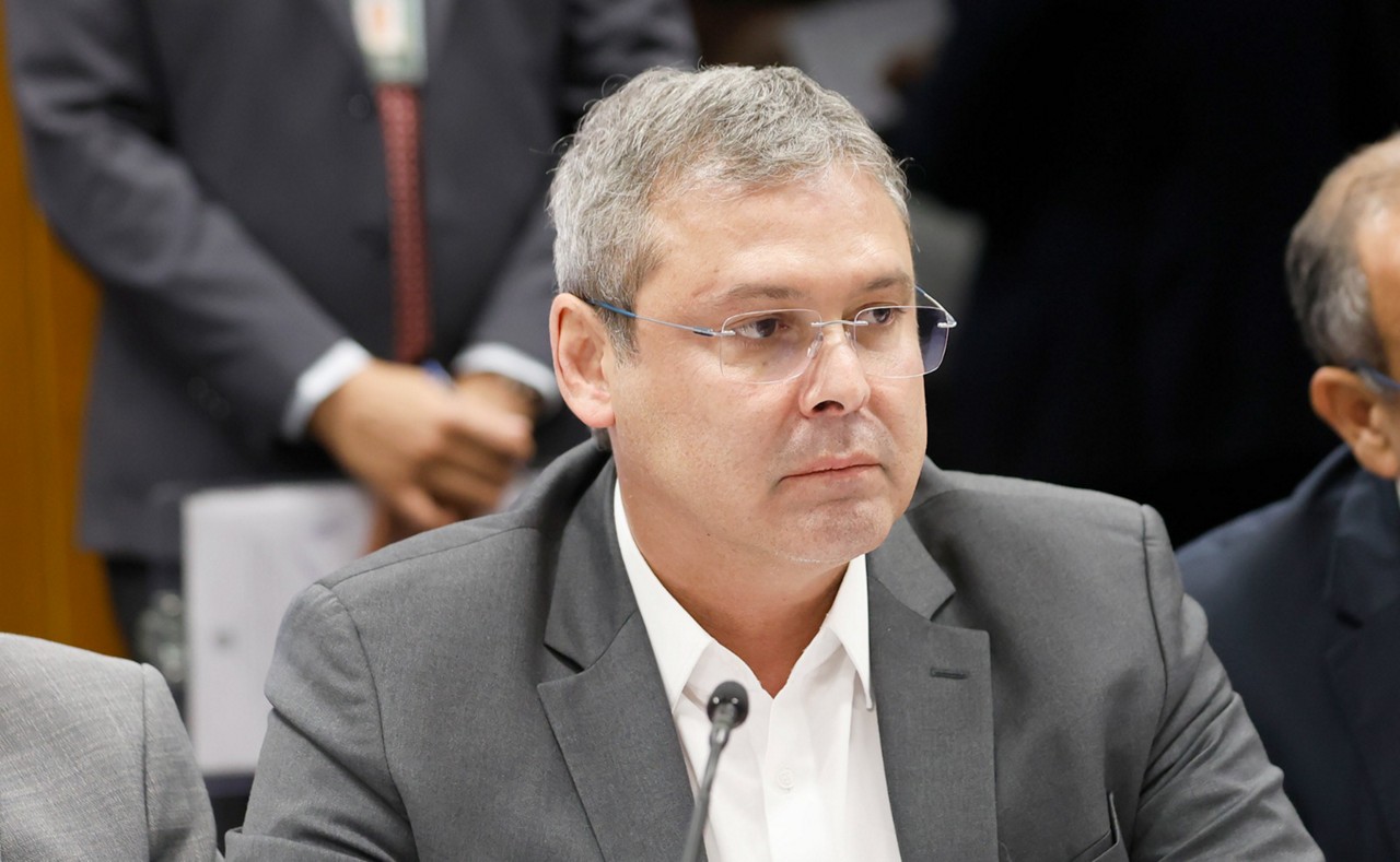 O líder do PT, Lindbergh Farias (RJ), compareceu à segunda sessão do julgamento do ex-presidente Jair Bolsonaro (PL), no STF, nesta quarta-fefira (3/9)