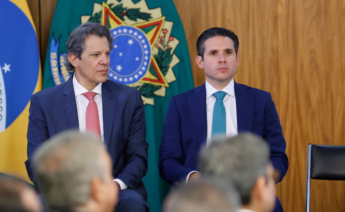 Fernando Haddad e Hugo Motta