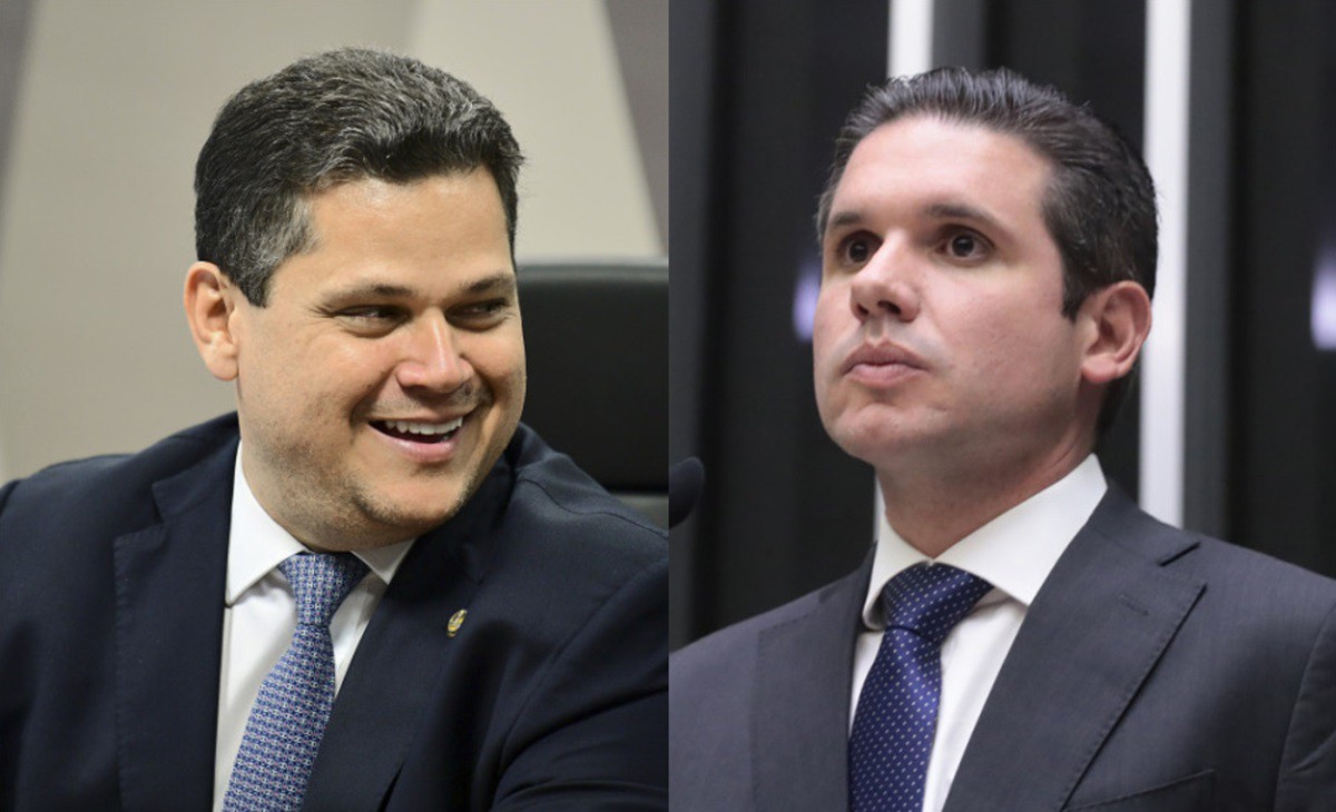 Davi Alcolumbre (esquerda) é o favorito na disputa do Senado; enquanto Hugo Motta figura na Câmara