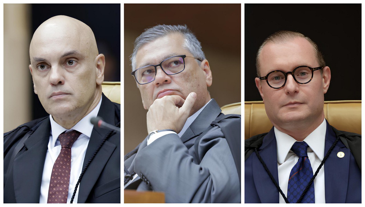 Alexandre de Moraes, Cristiano Zanin e Flávio Dino são alvo de pedidos de suepeição pelas defesas de Bolsonaro e generais