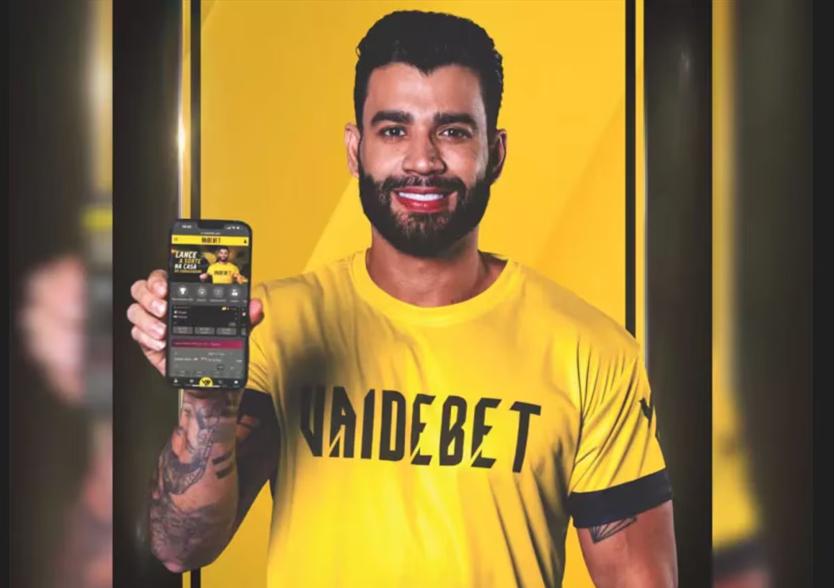 Gusttavo Lima em peça publicitária da Vai de Bet: empresa de apostas online investigada pela Polícia Civil de Pernambuco ficou fora de casas autorizadas a operar no Brasil