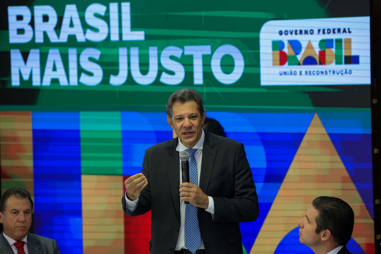 Ministro da Fazenda, Fernando Haddad, durante  do projeto de lei que amplia faixa de isenção do IR para quem ganha até R$ 5 mil