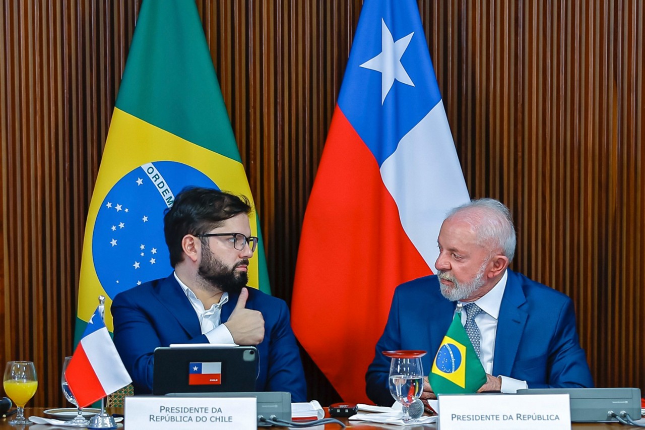 Presidente Lula (PT) recebeu o presidente do Chile, Gabriel Boric, nesta terça-feira (22) no Palácio do Planalto