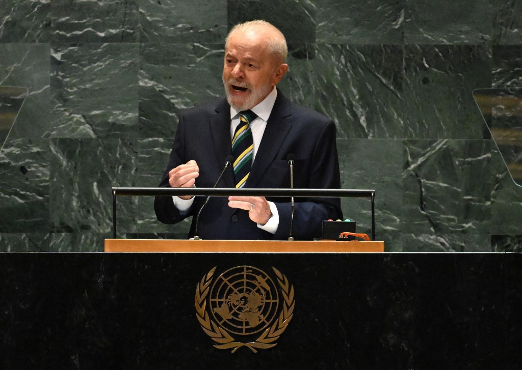 O presidente Luiz Inácio Lula da Silva (PT) cobrou apoio no combate à fome e às mudanças climáticas durante discurso no último domingo em sessão da Cúpula do Futuro