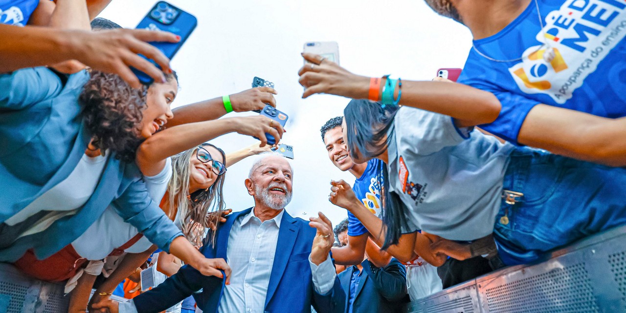 Lula durante cerimônia de anúncios para educação na Bahia: presidente seria reeleito no segundo turno contra qualquer nome de direita