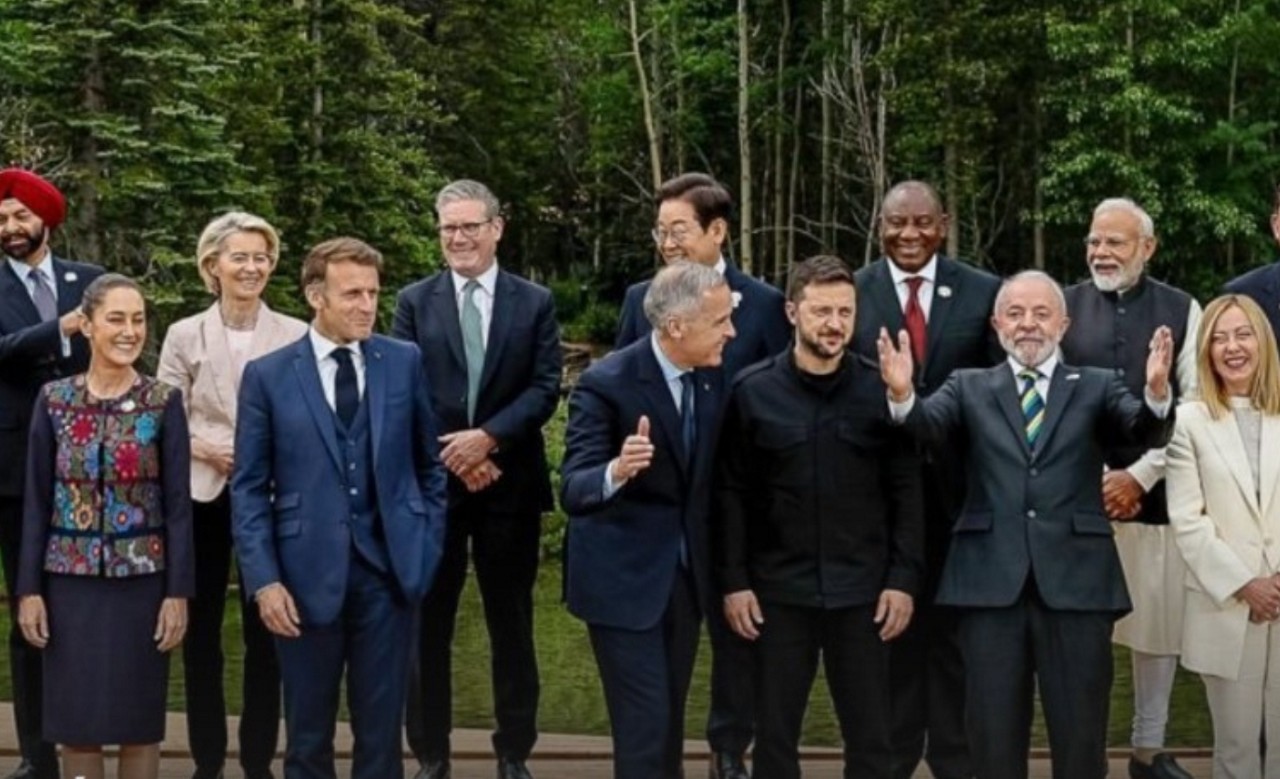 Emmanuel Macron, e o primeiro-ministro do Canadá, Mark Carney, pediram, de maneira cordial, para que Lula se voltasse para as câmeras