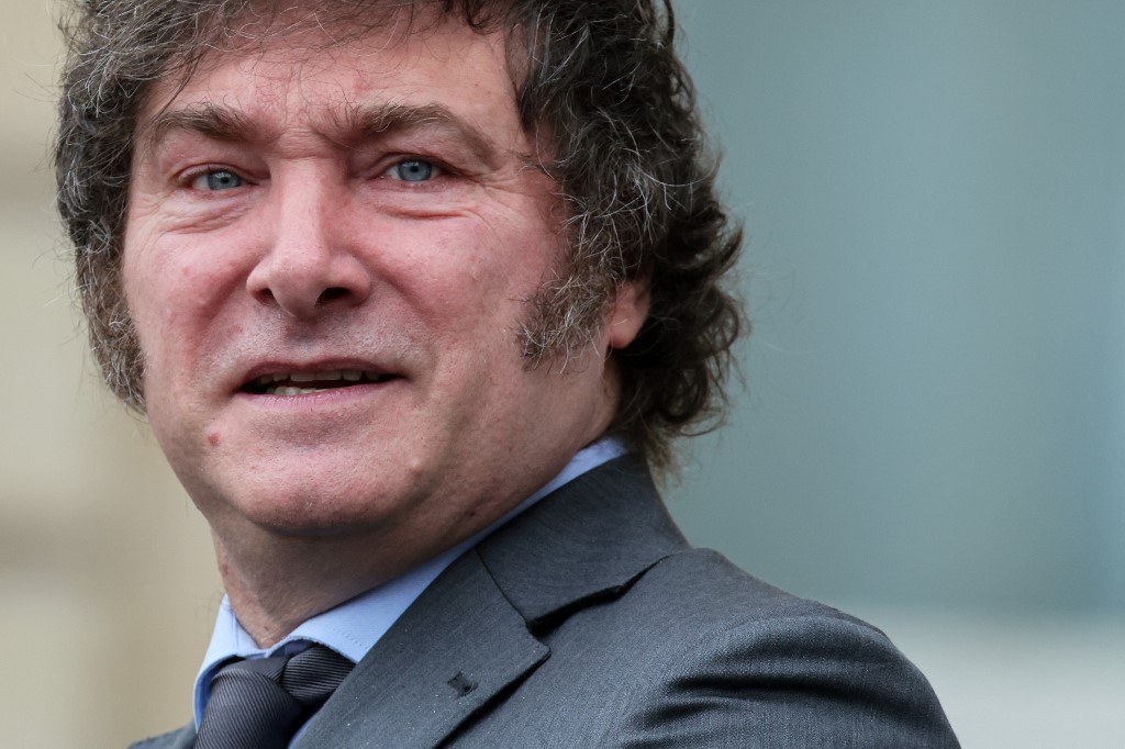 O presidente da Argentina, Javier Milei. Foto: Ludovic Marin/AFP