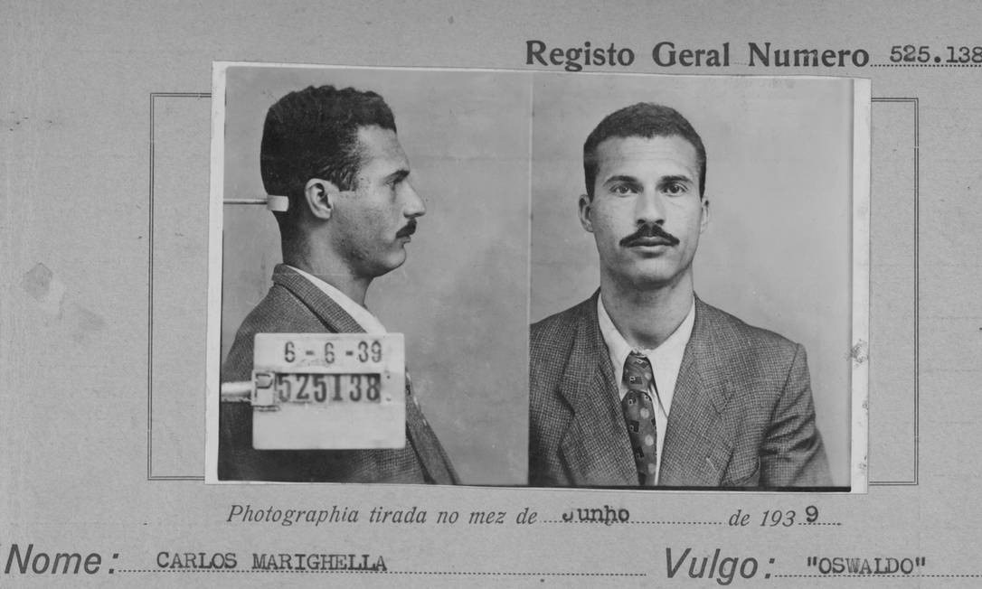 Prontuário de Carlos Marighella, um dos principais organizadores da luta armada contra a ditadura foi assassinado em novembro de 1969 por agentes do Departamento de Ordem Política e Social (DOPS) em uma emboscada