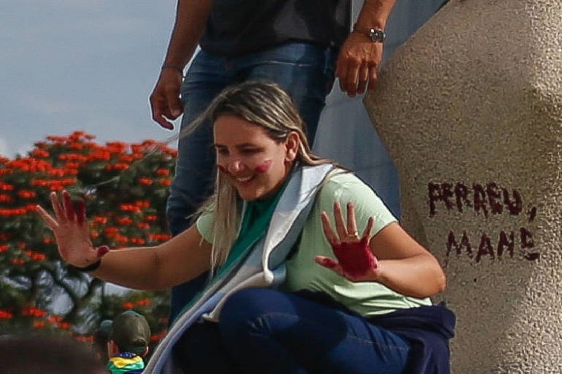 Débora Rodrigues dos Santos, que recebeu sentença de 14 anos de prisão, nos julgamentos dos atos de 8 de Janeiro