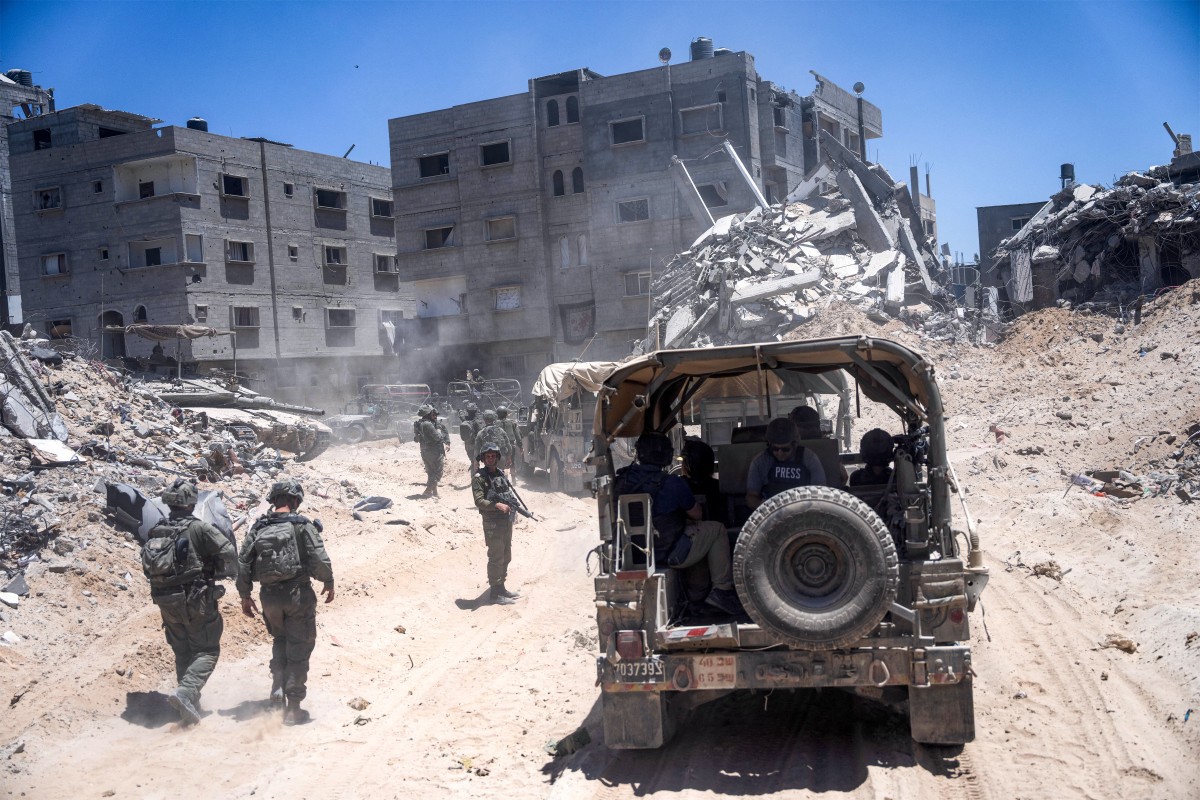 Rafah está em ruínas, após ataques e ocupação do Exército israelense (imagem de arquivo)