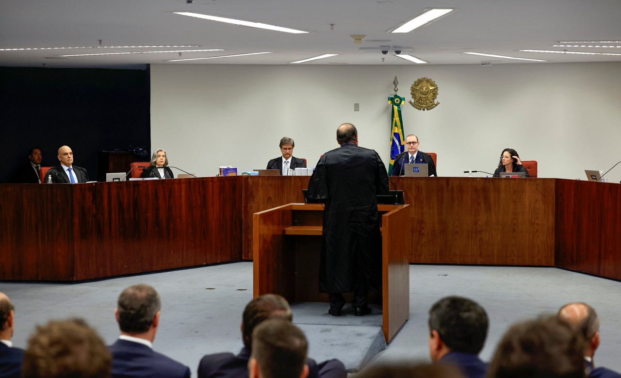 O advogado Celso Sanchez Vilardi, defensor do ex-presidente Jair Bolsonaro (PL), em julgamento da denúncia sobre suposta trama golpista