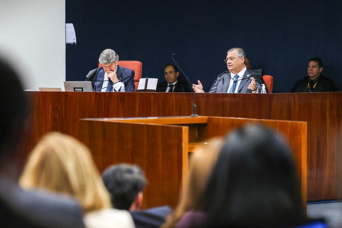 Luiz Fux e Flávio Dino no STF