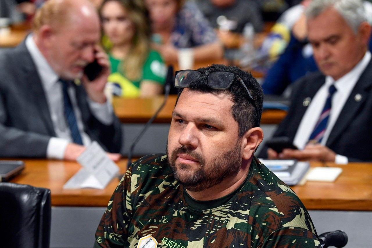 Oswaldo Eustáquio em audiência pública no Senado: o blogueiro bolsonarista está foragido, morando na Espanha 