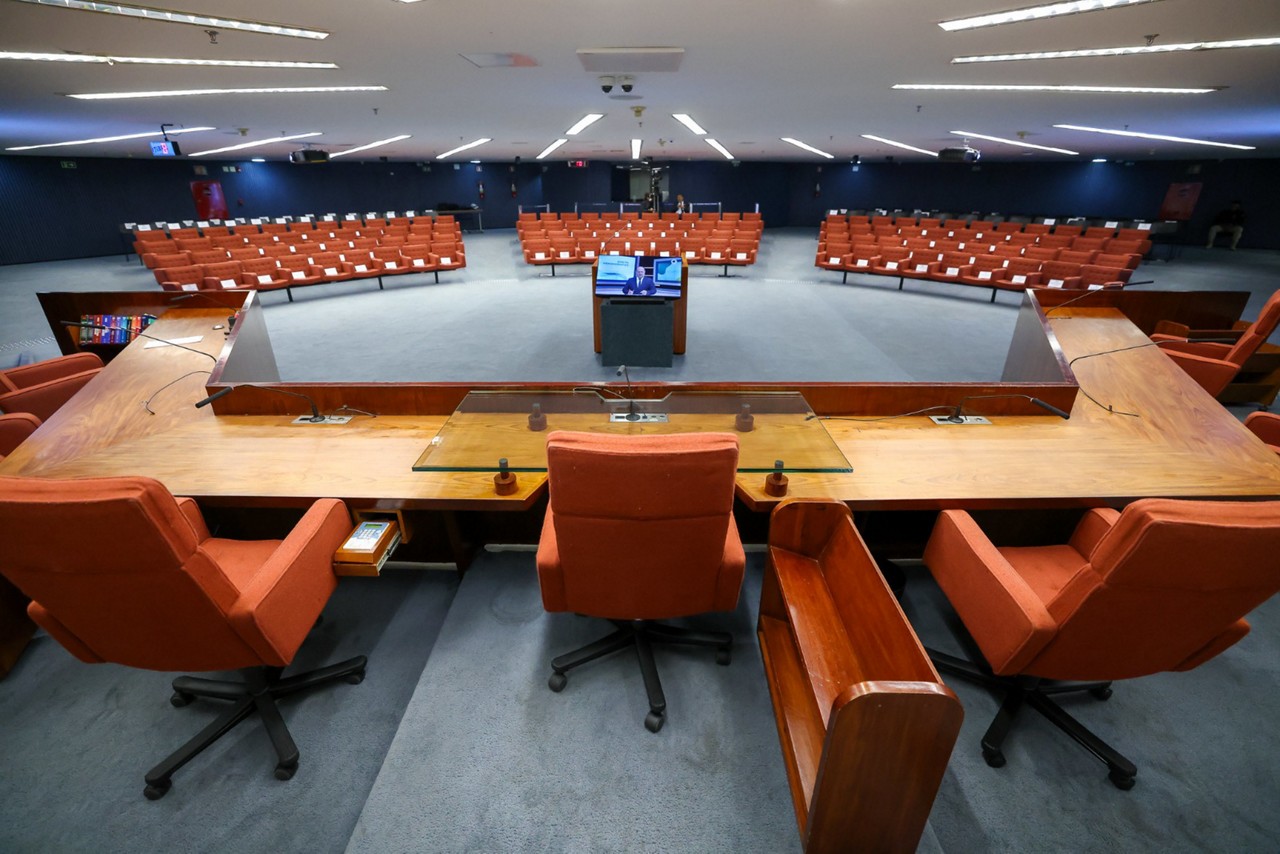 Plenário da Primeira Turma do STF, que terá espaço para o público acompanhar o julgamento de Bolsonaro e aliados