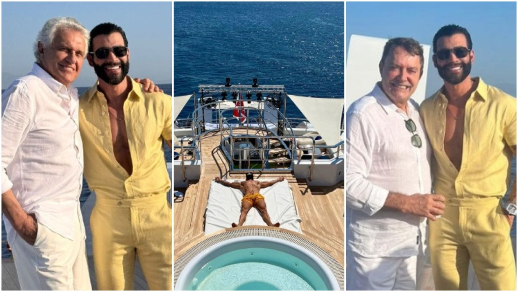 Gusttavo Lima recebeu cerca de 100 pessoas no iate avaliado em R$ 1 bilhão: entre os convidados estavam o governador de Goiás, Ronaldo Caiado, e o dono da SAF do Cruzeiro, Pedro Lourenço