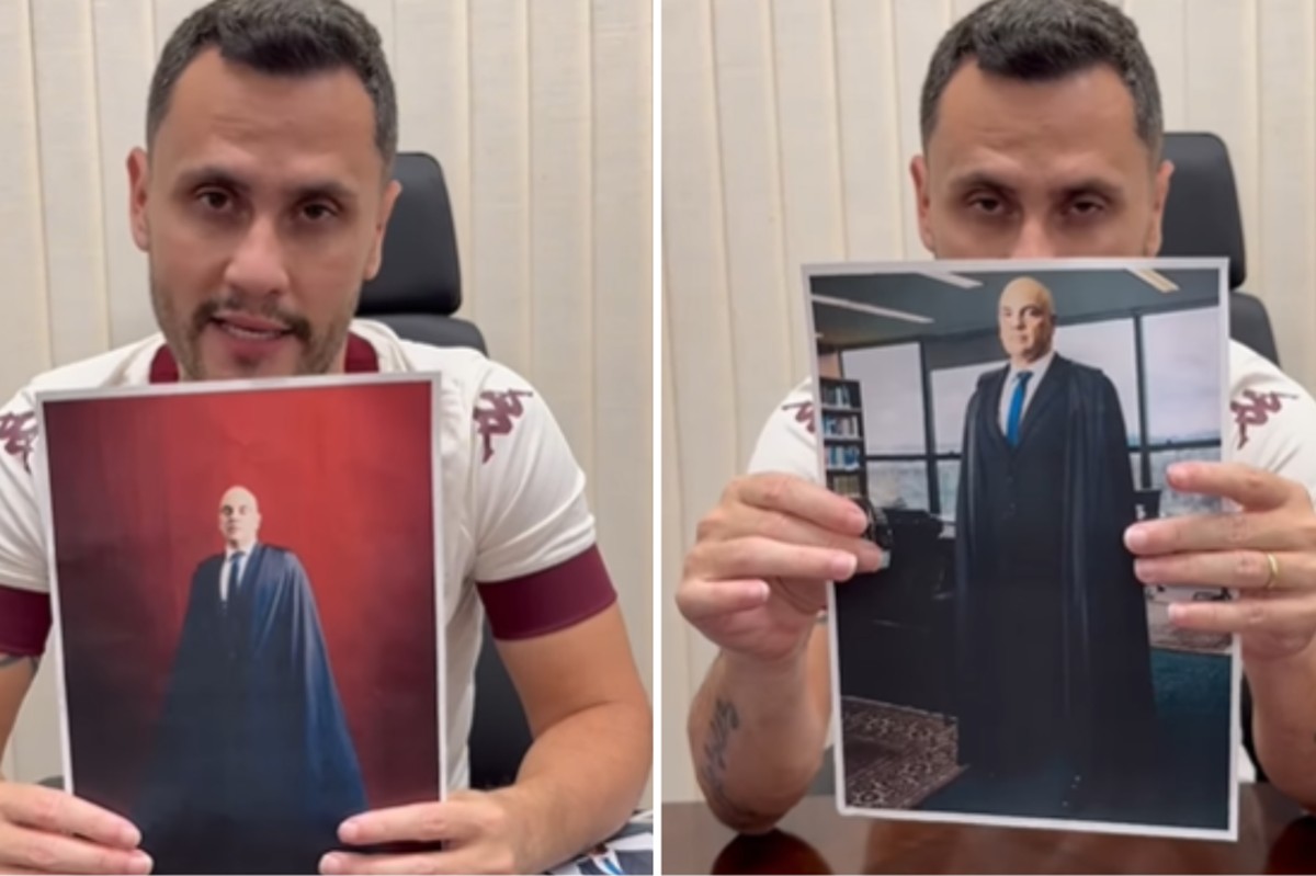 Cleitinho publicou vídeo debochando de ensaio fotográfico do minsitro do STF Alexandre de Morais