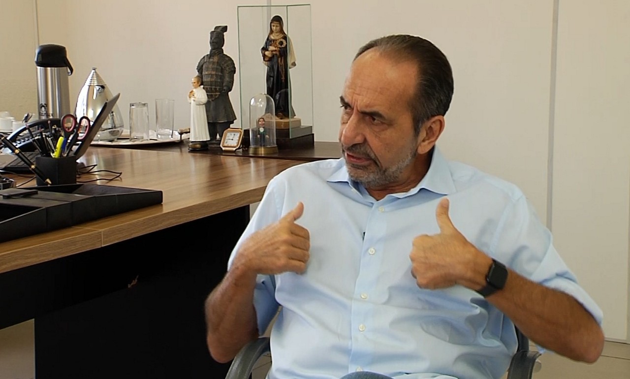 Alexandre Kalil, durante entrevista a O TEMPO, em dezembro de 2023, quando começou a falar sobre cenários para 2026