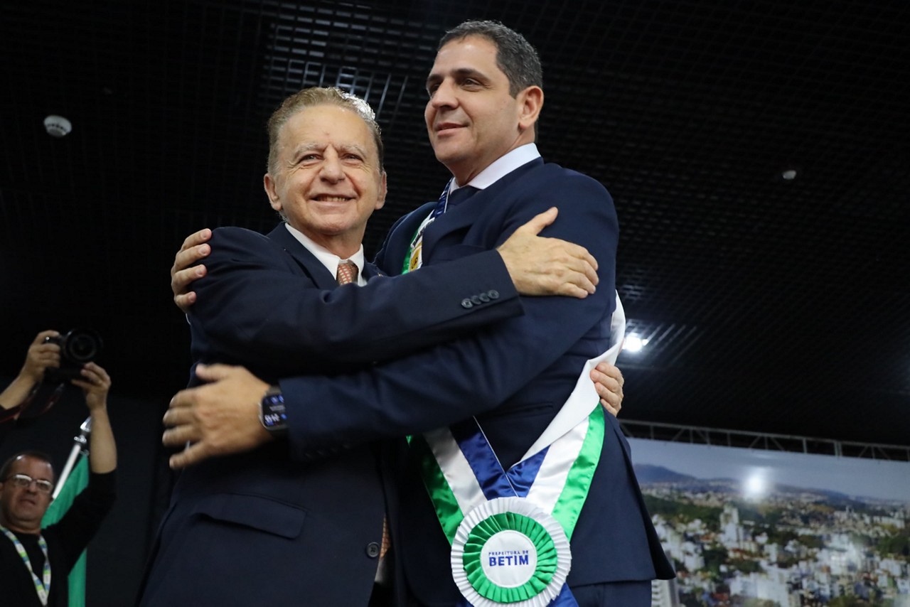Prefeito de Betim, Heron Guimarães, e Vittorio Medioli
