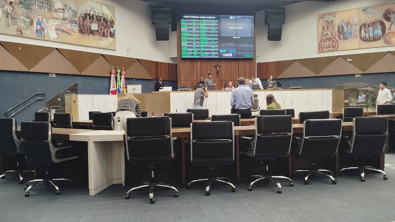 Plenário da Câmara Municipal de Belo Horizonte durante votação nesta sexta-feira (5/9)