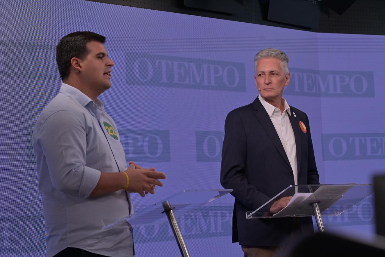 Candidatos à Prefeitura de Belo Horizonte Bruno Engler (PL) e Rogério Correia (PT)