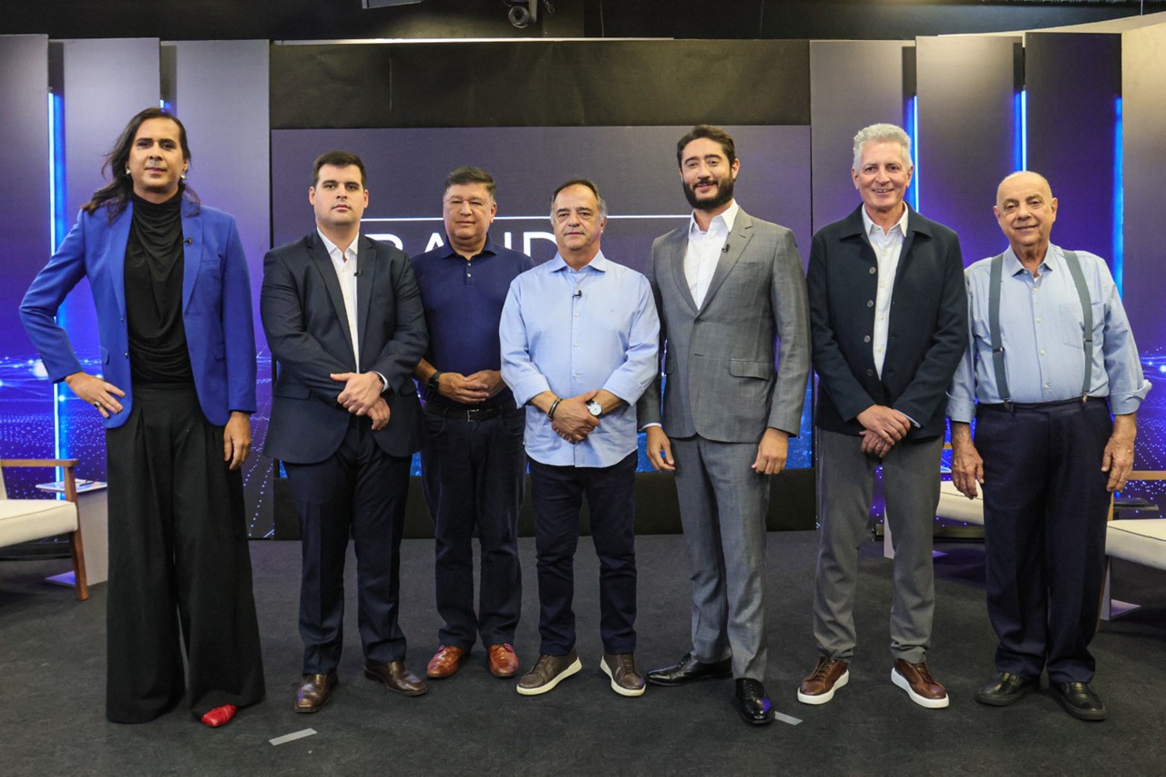 Duda Salabert (PDT), Bruno Engler (PL), Carlos Viana (Podemos), Mauro Tramonte (Republicanos), Gabriel Azevedo (MDB), Rogério Correia (PT) e Fuad Noman (PSD)