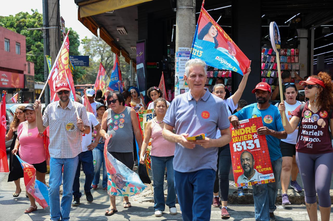 Rogério Correia, participou na manhã deste sábado (21) de uma caminhada no centro do Barreiro